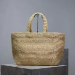 Saint Laurent YSL Unisex Saint Laurent Tote in Raffia 776763GAAEL2063