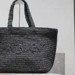 Saint Laurent YSL Unisex Saint Laurent YSL Women Saint Laurent Tote in Raffia 756269GAAEI1000