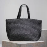 Saint Laurent YSL Unisex Saint Laurent YSL Women Saint Laurent Tote in Raffia 756269GAAEI1000