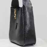 Saint Laurent YSL Women Le 5 à 7 Small Supple in Python-Black 727709EAAWB1000