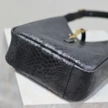 Saint Laurent YSL Women Le 5 à 7 Small Supple in Python-Black 727709EAAWB1000
