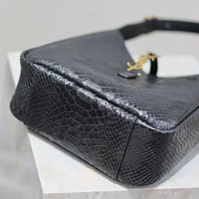 Saint Laurent YSL Women Le 5 à 7 Small Supple in Python-Black 727709EAAWB1000