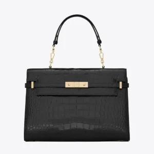Saint Laurent YSL Women Manhattan Top-handle in Shiny Alligator