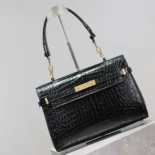 Saint Laurent YSL Women Manhattan Top-handle in Shiny Alligator