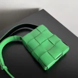 Bottega Veneta Unisex Mini Cassette Cross-Body Bag-Green 729298VBWD33724