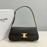 Celine Women Medium Celine Lola Bag in Triomphe Canvas and Calfskin