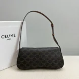 Celine Women Medium Celine Lola Bag in Triomphe Canvas and Calfskin