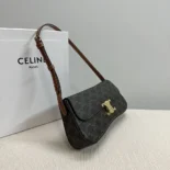 Celine Women Medium Celine Lola Bag in Triomphe Canvas and Calfskin