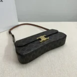 Celine Women Medium Celine Lola Bag in Triomphe Canvas and Calfskin