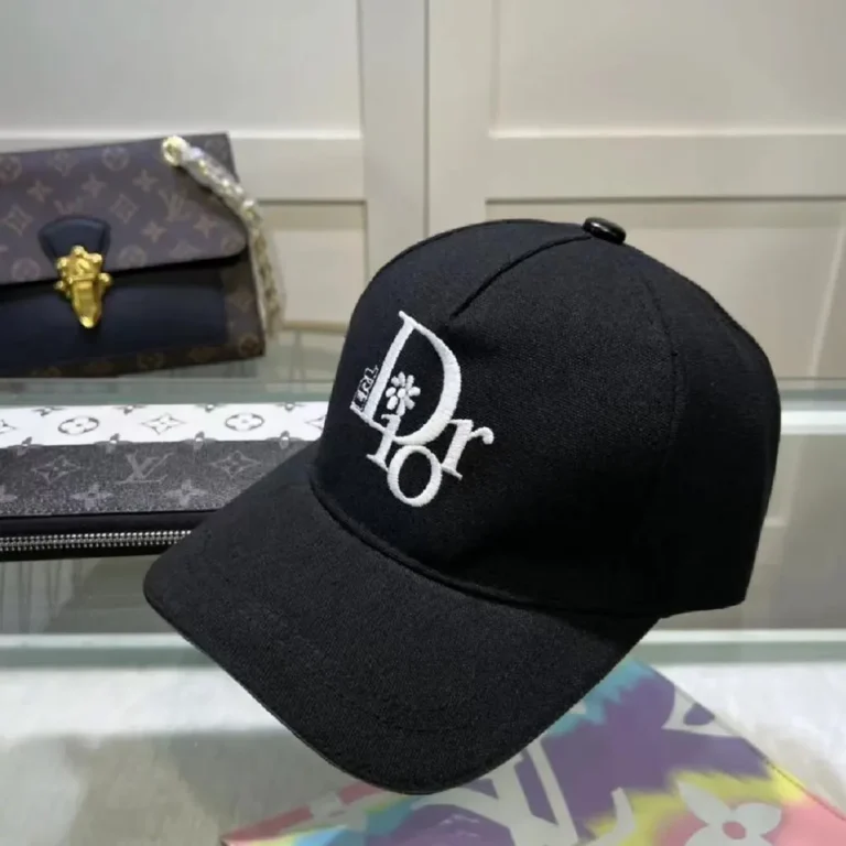 Dior Unisex by Erl Baseball Cap Black Cotton Canvas