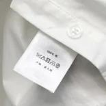 Dior Women Blouse with Puff Sleeves White Cotton Poplin 351B07A3356_X0100