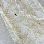 Dior Women Dioriviera Long Blouse White and Lemon Yellow Cotton Muslin