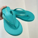 Dior Women Diorsea Thong Sandal Aquamarina Leather-Effect Fabric KCQ870FLB