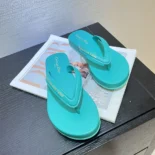 Dior Women Diorsea Thong Sandal Aquamarina Leather-Effect Fabric KCQ870FLB Dior Women Diorsea Thong Sandal Aquamarina Leather-Effect Fabric KCQ870FLB