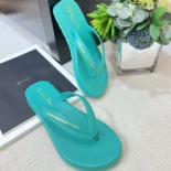 Dior Women Diorsea Thong Sandal Aquamarina Leather-Effect Fabric KCQ870FLB