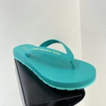 Dior Women Diorsea Thong Sandal Aquamarina Leather-Effect Fabric KCQ870FLB