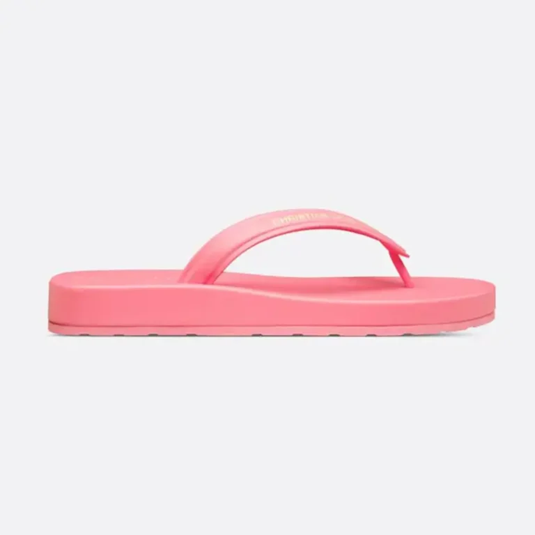 Dior Women Diorsea Thong Sandal Candy Pink Leather-Effect Fabric KCQ870FLB
