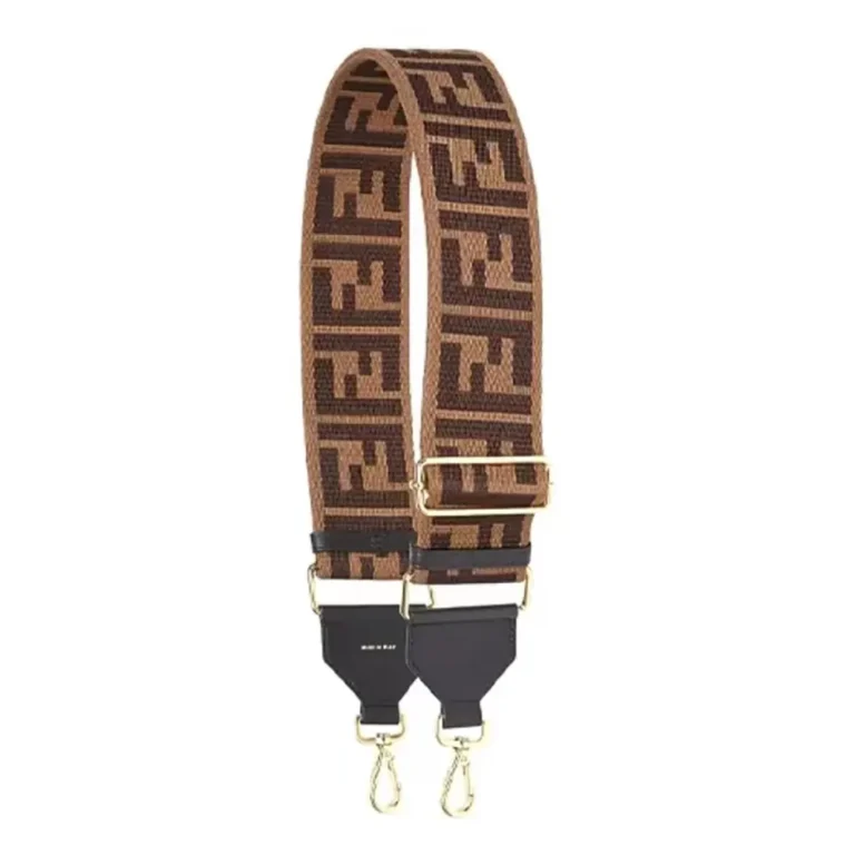 Fendi Unisex Strap You Brown Canvas Shoulder Strap