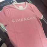 Givenchy Women Archetype Slim Fit T-shirt in Cotton-PinkWhite