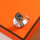 Hermes Unisex Carrousel Ring H077326FJ0358