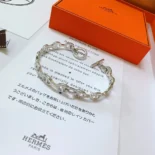 Hermes Unisex Chaine D Ancre Enchainee Bracelet Small Model