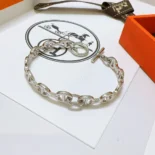 Hermes Unisex Chaine D Ancre Enchainee Bracelet Small Model