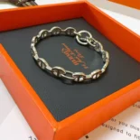 Hermes Unisex Chaine D Ancre Enchainee Bracelet Small Model