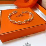 Hermes Unisex Chaine D Ancre Enchainee Bracelet Small Model