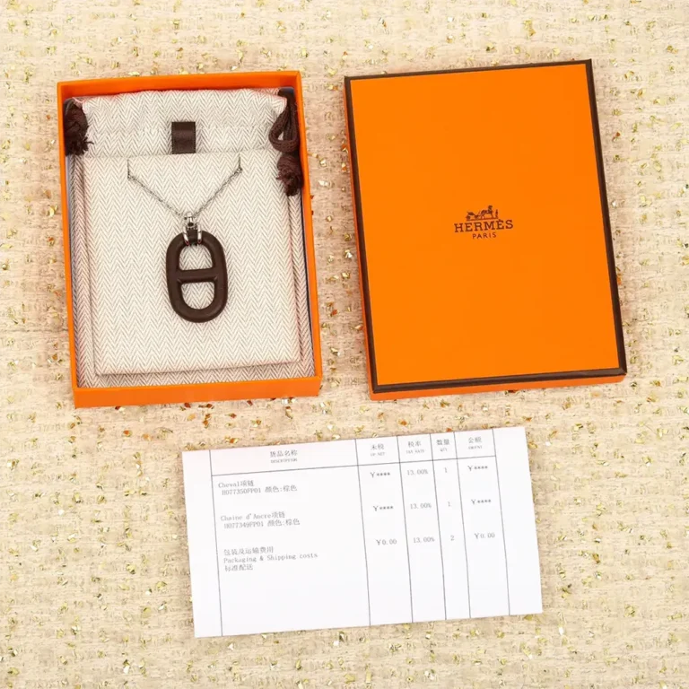 Hermes Unisex Chaine D Ancre Vulcanium Necklace H077349FP01