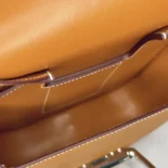 Hermes Women Della Cavalleria Mini Bag Epsom Leather-BrownSilver