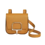 Hermes Women Della Cavalleria Mini Bag Epsom Leather-BrownSilver