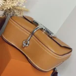 Hermes Women Della Cavalleria Mini Bag Epsom Leather-BrownSilver