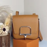 Hermes Women Della Cavalleria Mini Bag Epsom Leather-BrownSilver