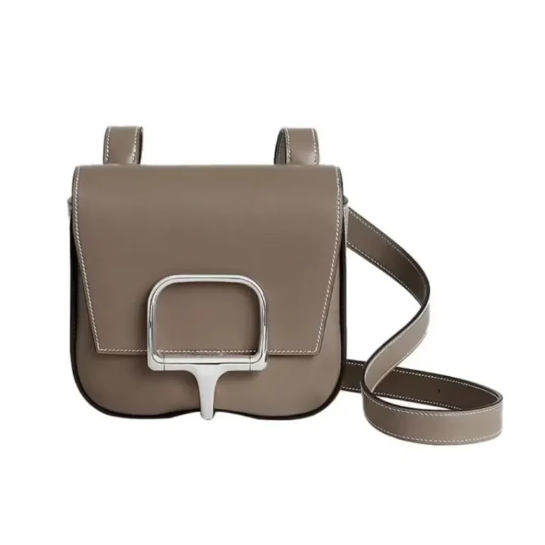 Hermes Women Della Cavalleria Mini Bag Epsom Leather-Grey/Silver