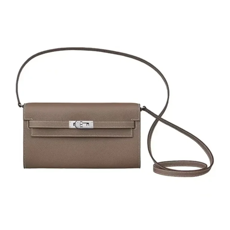 Hermes Women Kelly To Go in Epsom Leather-GreySilver