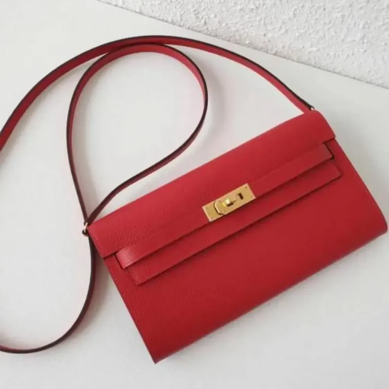 Hermes Women Kelly To Go in Epsom Leather-Red