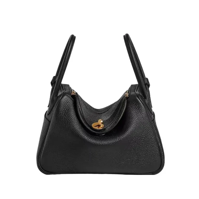 Hermes Women Lindy 26 in Clemence Leather-BlackGold