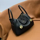 Hermes Women Lindy 26 in Clemence Leather-BlackGold