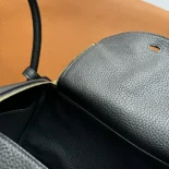 Hermes Women Lindy 26 in Clemence Leather-BlackGold