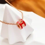 Hermes Women Mini Pop H Pendant-Red H147992F B7