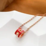 Hermes Women Mini Pop H Pendant-Red H147992F B7
