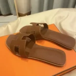 Hermes Women Oran Sandal-Brown H021056Z
