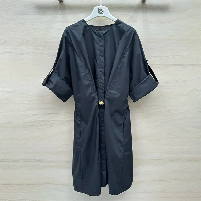 Loewe Women Pebble Dress in Cotton-Black S359Y09XEF