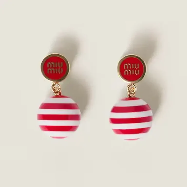 Miu Miu Women Metal and Pearl Earrings 5IO1102F79F0011