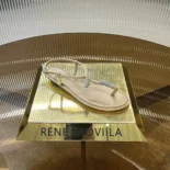 Rene Caovilla Women Serpente Nude Thong Sandal 10 C12048010R001V104