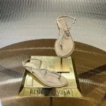 Rene Caovilla Women Serpente Nude Thong Sandal 10 C12048010R001V104