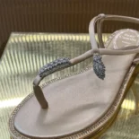 Rene Caovilla Women Serpente Nude Thong Sandal 10 C12048010R001V104