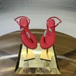 Rene Caovilla Women Serpente Red Thong Sandal 10 C12048010R001V126