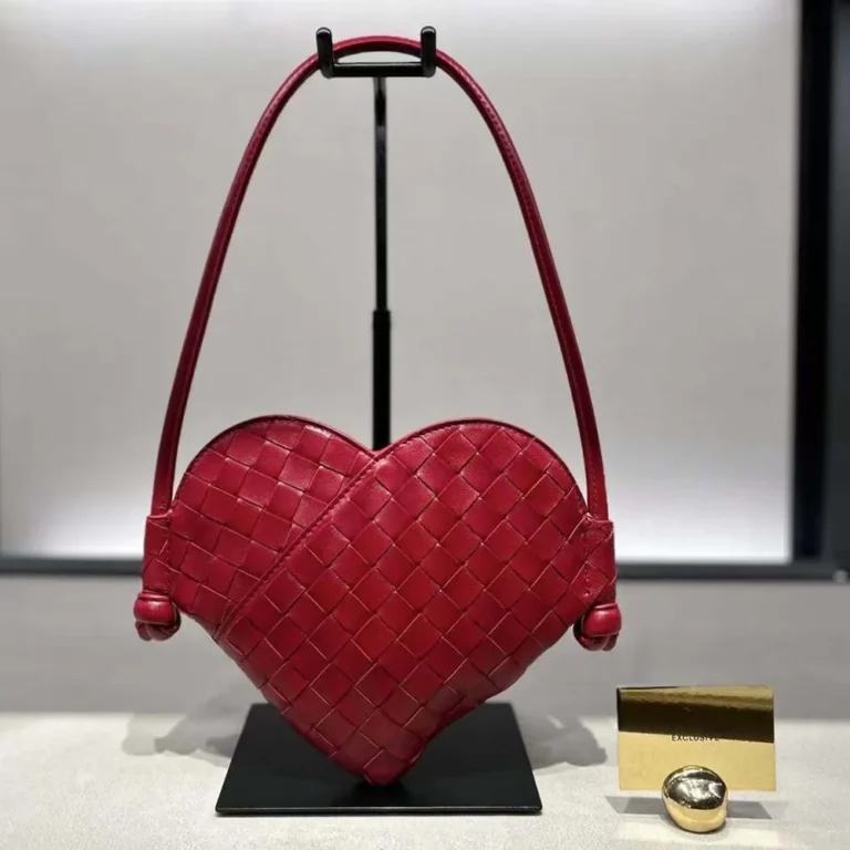 Bottega Veneta Women Mini Solstice Heart-shaped Shoulder Bag in Intrecciato Leather