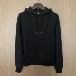 Dior Men CD Icon Hooded Sweatshirt Black Cotton Fleece